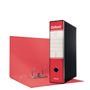 Esselte Registratore Oxford Protocollo Dorso 8 cm Rosso