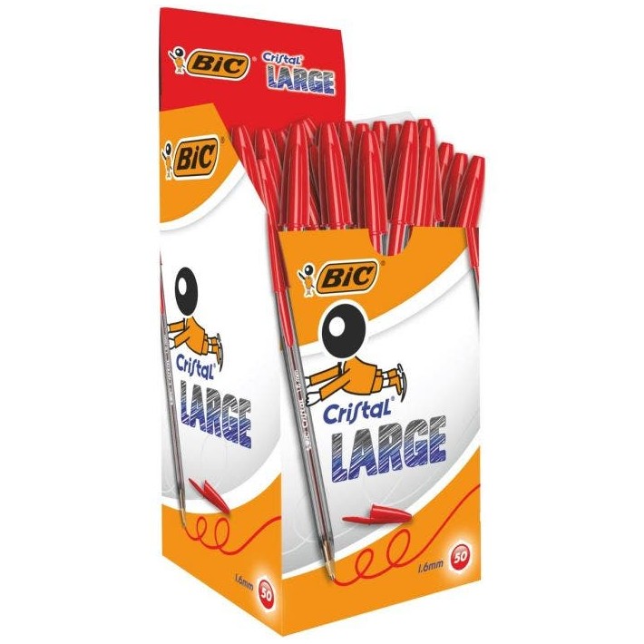 BIC Cristal Rosso Penna a sfera 50 pz