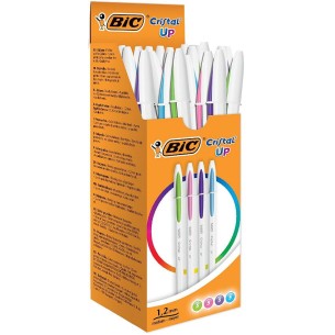 BIC Cristal Up Blu, Verde, Rosa, Viola Penna a sfera...