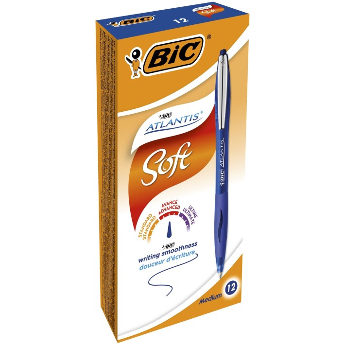 BIC Atlantis Soft Blu Penna a sfera retrattile...