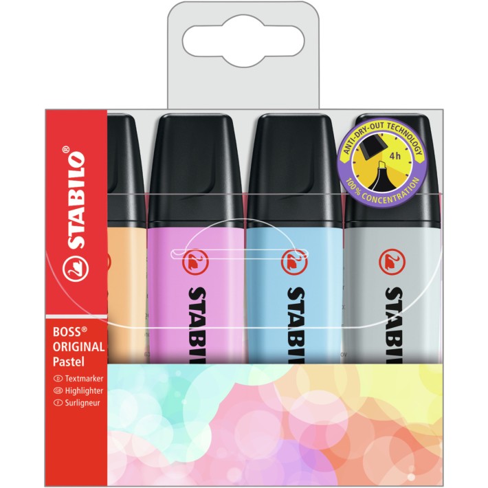 STABILO Boss Original Pastel evidenziatore 4 pz...