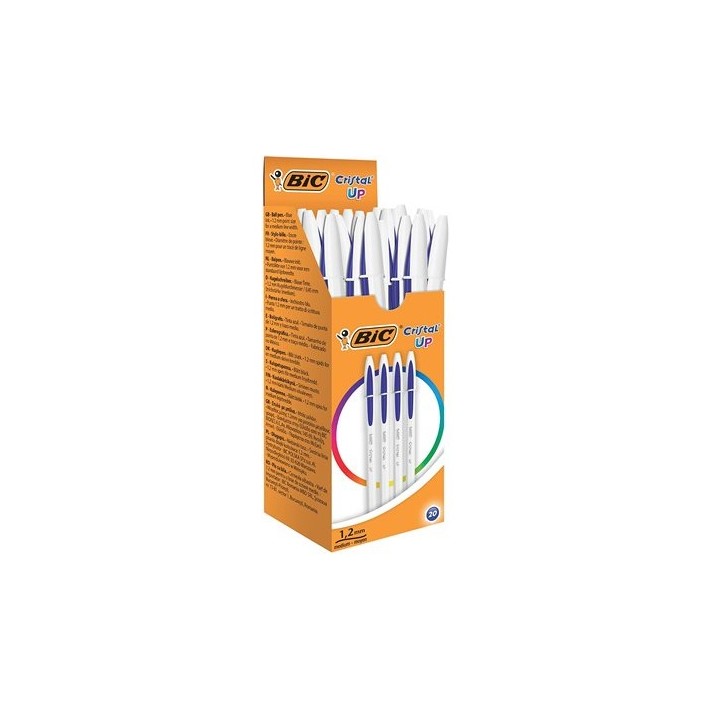 BIC Cristal Up Blu Penna a sfera Medio 20 pz