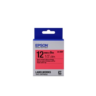 Epson Nastro fondo Pastello Rosso per testo Nero 12/9...
