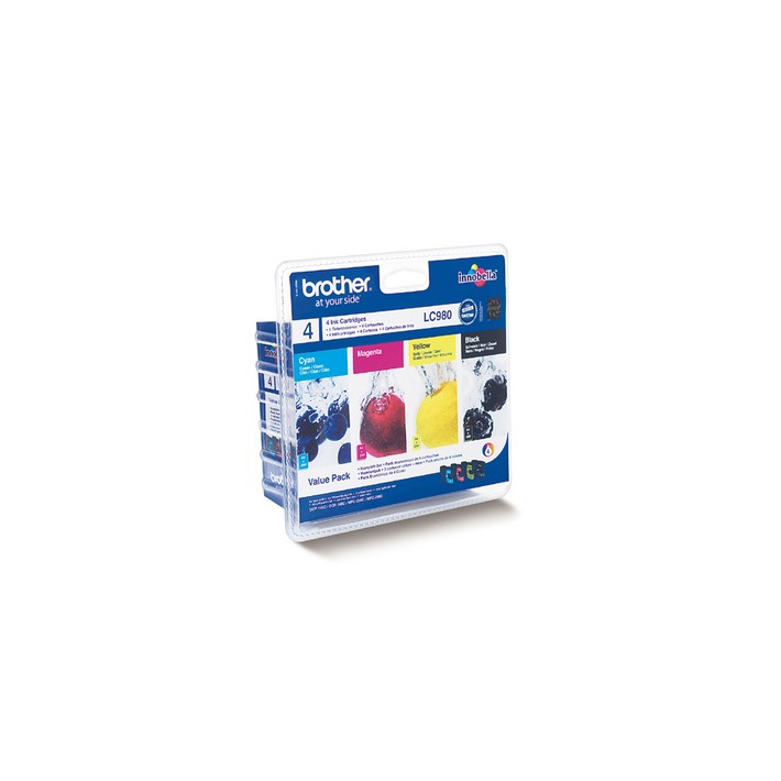 Brother LC980 Pack cartuccia d'inchiostro 4 pz...