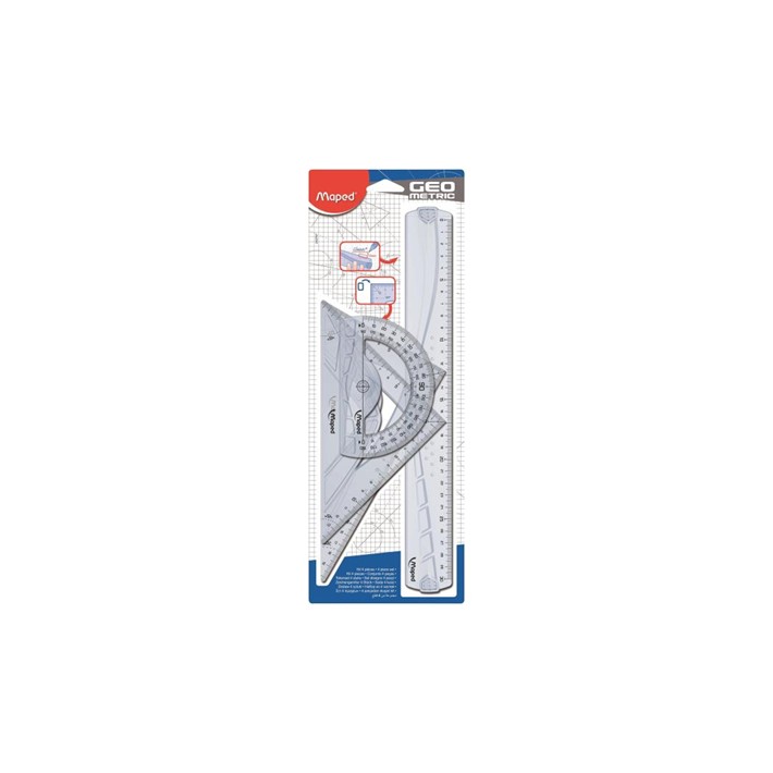 Maped Maxi set di righelli 4 pezzo(i) Plastica