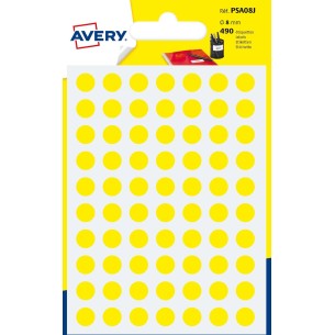 Avery PSA08J etichetta autoadesiva Cerchio Permanente...