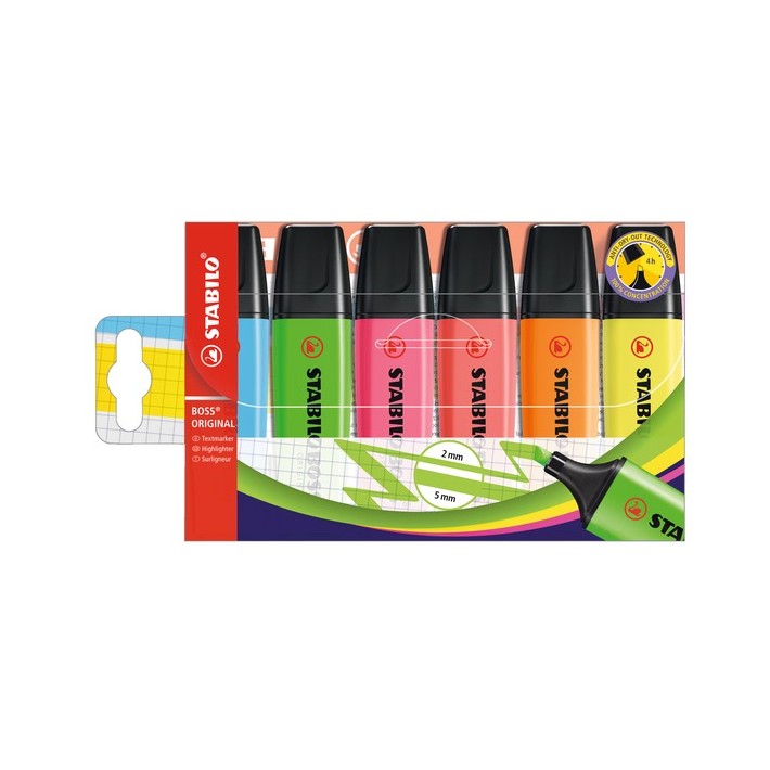 STABILO BOSS ORIGINAL evidenziatore 6 pz Punta...