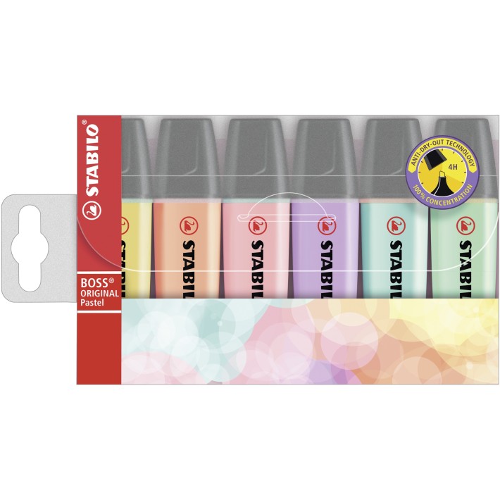 STABILO Boss Original Pastel evidenziatore 6 pz...