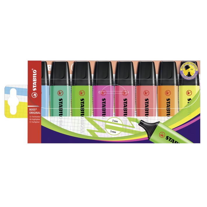 STABILO BOSS ORIGINAL evidenziatore 8 pz Punta...
