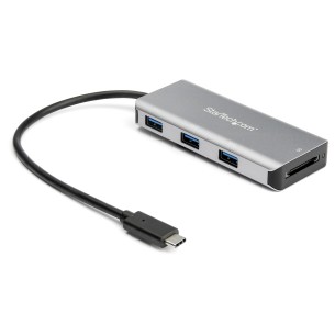 StarTech.com Hub USB-C a 3 porte con lettore per schede...