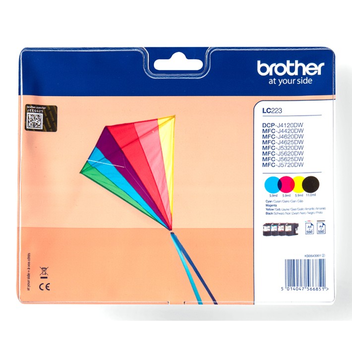Brother LC-223VALBP cartuccia d'inchiostro 4 pz...