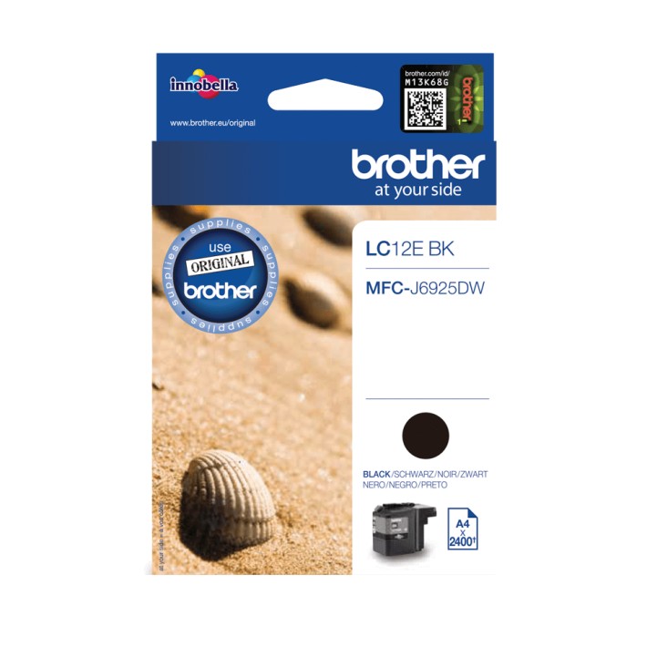 Brother LC12EBK cartuccia d'inchiostro 1 pz...