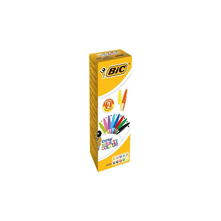 BIC Crystal Nero, Blu, Verde, Azzurro, Verde...