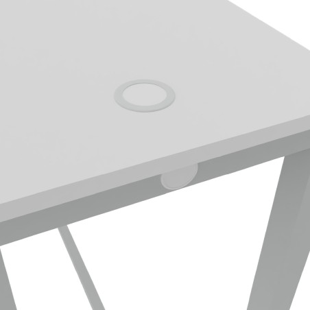 Tavolo Tiglio Lab in Melaminico con Piedini e Poggiapiedi - Dimensioni 160x80x107,2 cm -...