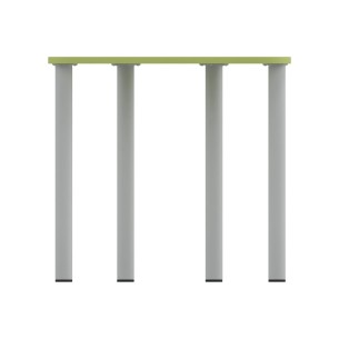 Tavolo Pino Trapezio 4 Gambe in Melaminico con Piedini -... 2