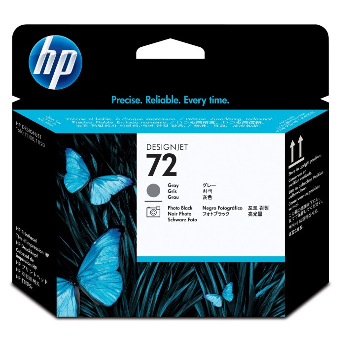HP Testina di stampa grigio e nero fotografico 72
