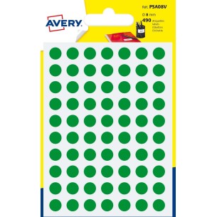 Avery PSA08V etichetta autoadesiva Cerchio Permanente...