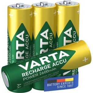 Varta Recharge Accu Power AA 2600 mAh Blister da 4...