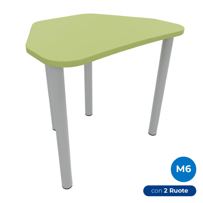 Tavolo Pino Trapezio 4 Gambe in Melaminico con...