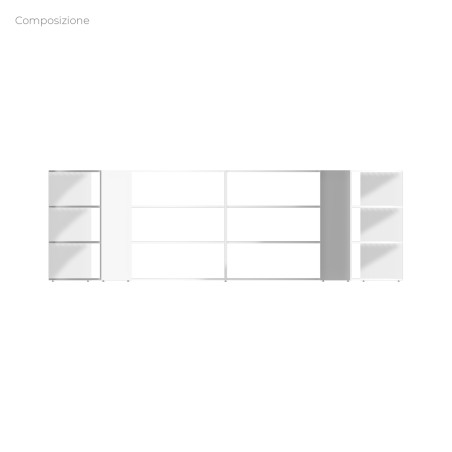COMPOSIZIONI EDERA Armadio Composto da 6 Moduli Curvi Ignifughi B-s1.d0 - Diametro 370/280...