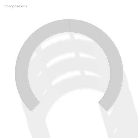 COMPOSIZIONI EDERA Armadio Composto da 6 Moduli Curvi Ignifughi B-s1.d0 - Diametro 370/280...