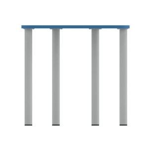Tavolo Pino Trapezio 4 Gambe in Melaminico con 2 Ruote -... 2