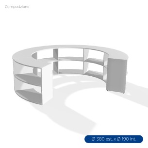 COMPOSIZIONI EDERA Armadio da 6 Moduli Curvi - Ingombro...