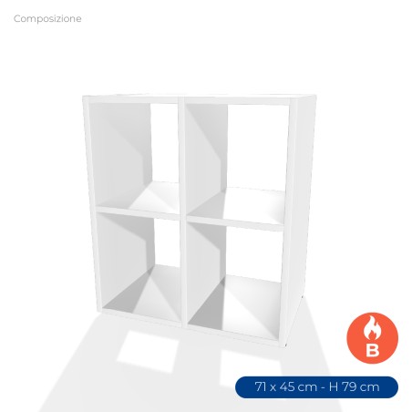 COMPOSIZIONI EDERA Armadio in Truciolare con Superficie Ignifuga B-s1.d0 - Dimensioni 71 x...