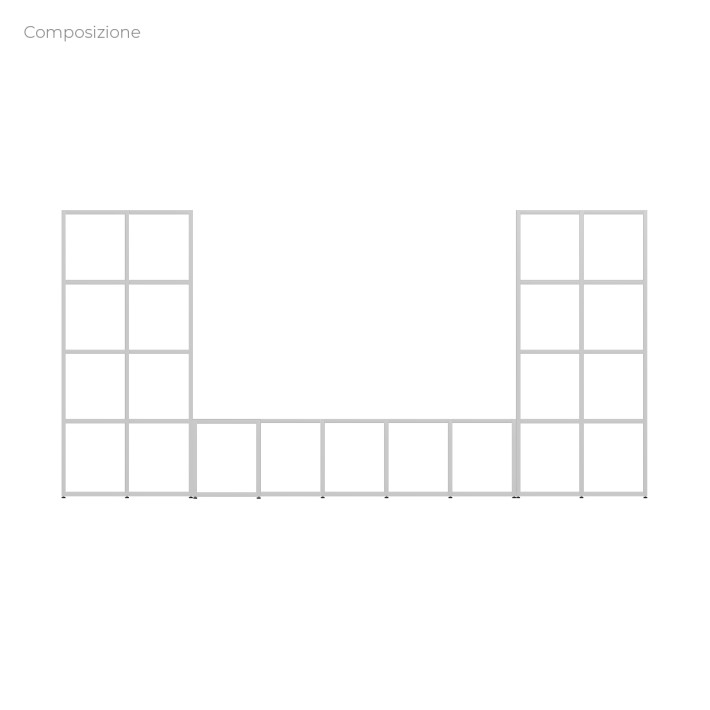 COMPOSIZIONI EDERA Armadio Composto 4 Moduli...