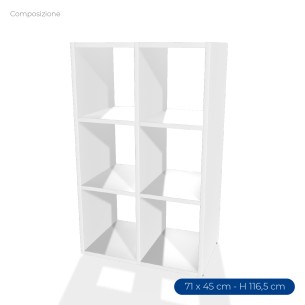 COMPOSIZIONI EDERA Armadio 2 Moduli Rettangolari Stretti...
