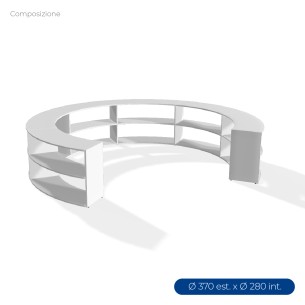 COMPOSIZIONI EDERA Armadio da 6 Moduli Curvi - Ingombro...