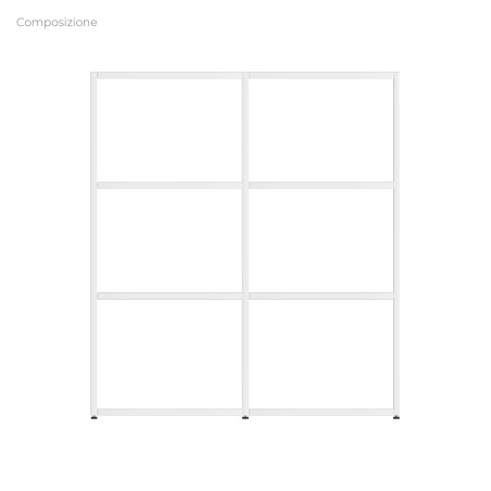 COMPOSIZIONI EDERA Armadio Composto da 2 Moduli Rettangolari Larghi - Dimensioni 105 x 45 x...