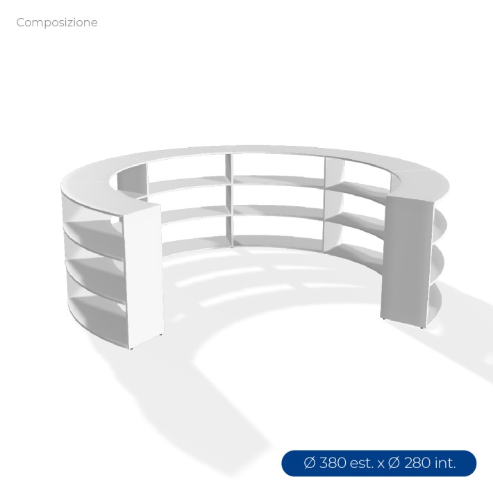 COMPOSIZIONI EDERA Armadio da 6 Moduli Curvi -...