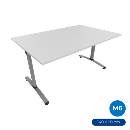 Tavolo Tiglio Fisso in Melaminico con Piedini - Dimensioni 140 x 90 x 76,5 cm - Colore Piano...