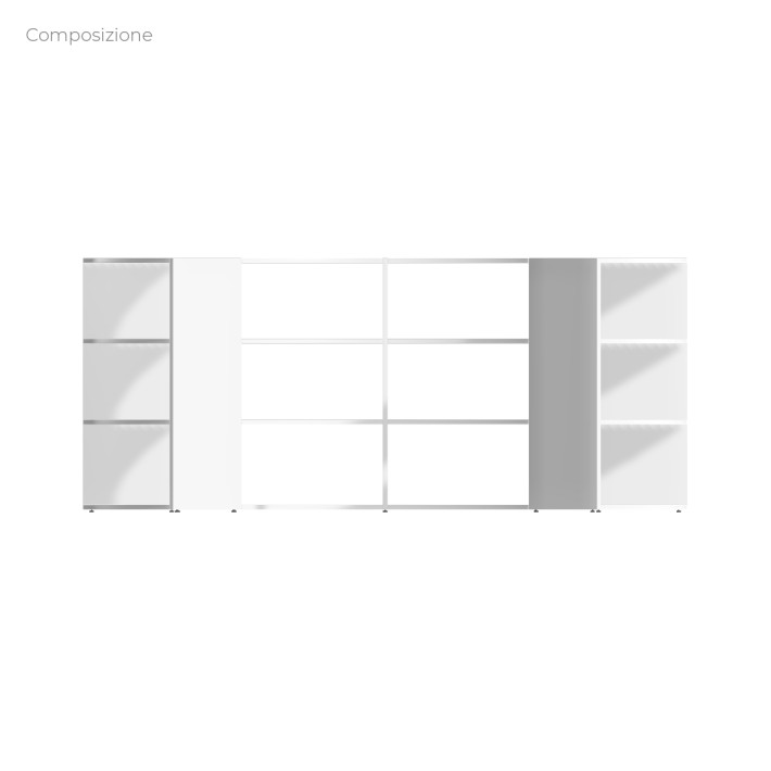 COMPOSIZIONI EDERA Armadio da 6 Moduli Curvi -...