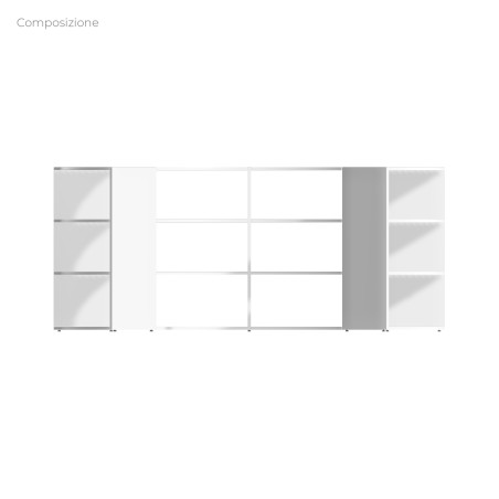 COMPOSIZIONI EDERA Armadio da 6 Moduli Curvi - Ingombro Diametro Esterno 280 cm, Diametro...
