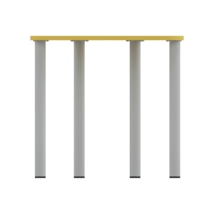 Tavolo Pino Trapezio 4 Gambe in Melaminico con 2 Ruote -... 2