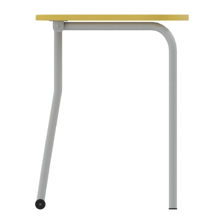Tavolo Pino RB a Spicchio di Cerchio -Dimensioni 83x55,5x76cm (M6) - Colore Piano Giallo...