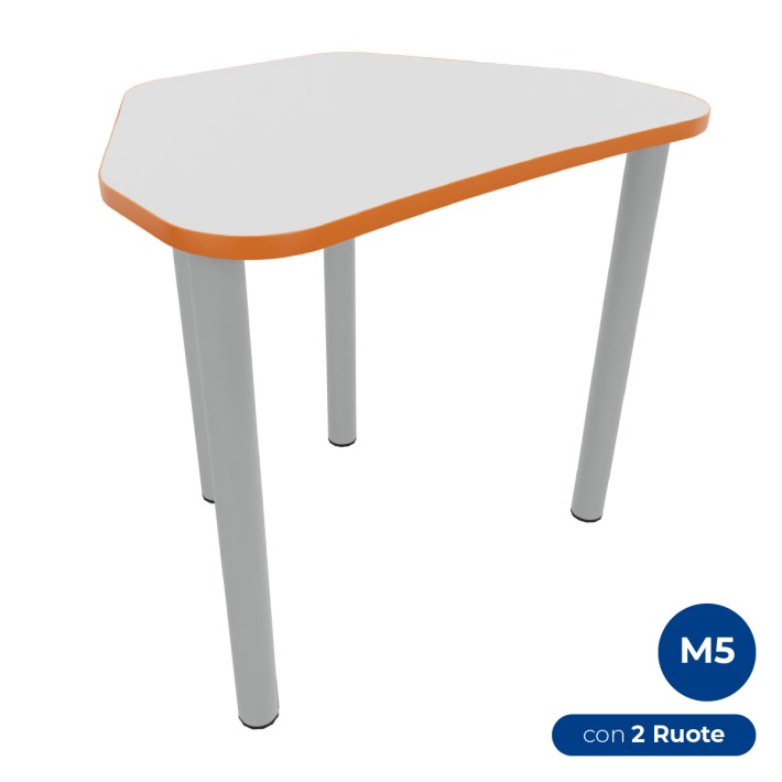 Tavolo Pino Trapezio 4 Gambe in Melaminico con...