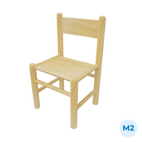 Sedia Bebe Finitura Legno - Altezza Seduta 31 Cm - Colore Scocca e Gambe Legno