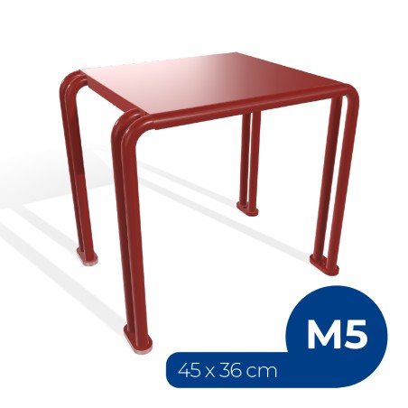 Panca da Esterno Modello Radura Essenza School 015 - Dimensioni 45x36x42 cm - In Metallo e...