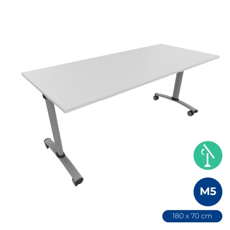 Tavolo Tiglio Ribaltabile in Melaminico con Ruote - Dimensioni 180 x 70 x 70,6cm - Colore...