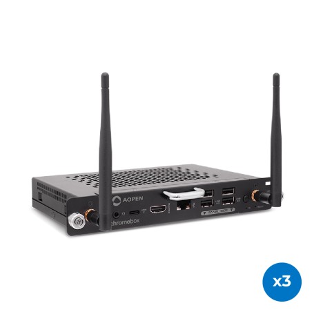 Kit comprensivo di 3 Ops Aopen (Celeron - Chrome Os) - con 3 Licenze CEU - 1 Google AI Pro