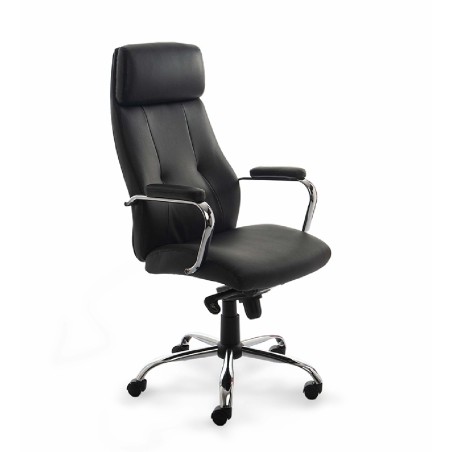 Sedia Direzionale SimilPelle Modello 986V22 - Colore Nero