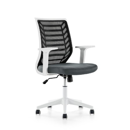 Sedia da Ufficio Modello 907W su Ruote  - Colore Bianco/Grigio