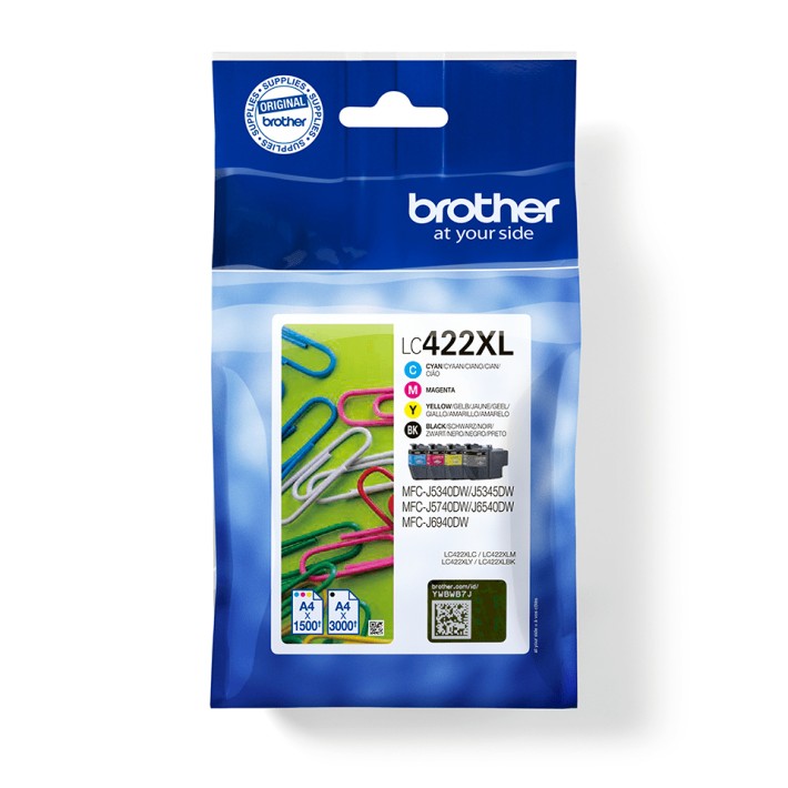 Brother LC422XLVAL cartuccia d'inchiostro 4 pz...