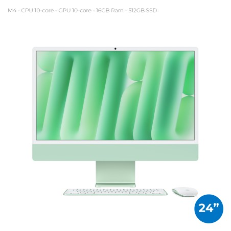 All in One 24" Retina 4.5K -  Apple IMac - CPU Apple M4 chip with 10‑core CPU and 10‑core...