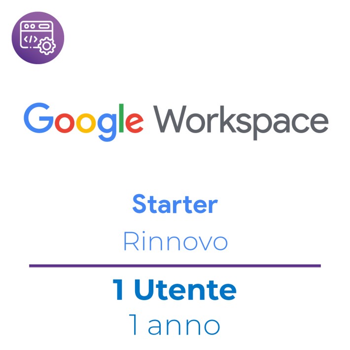 Google Workspace Starter - 1 Utente - Rinnovo 1...
