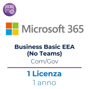 Microsoft 365 Business Basic NCE Com/Gov - 1 Utente -...