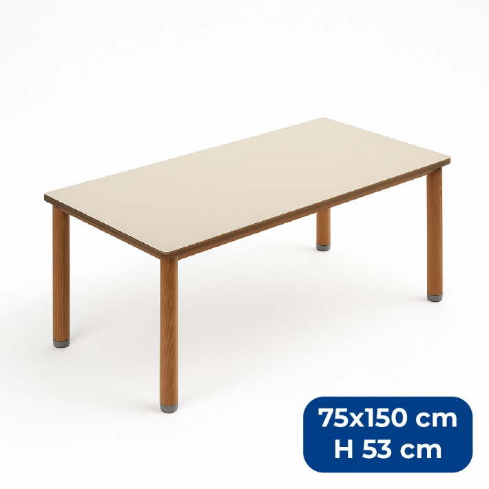 Tavolo Rettangolare Infanzia in Legno -...